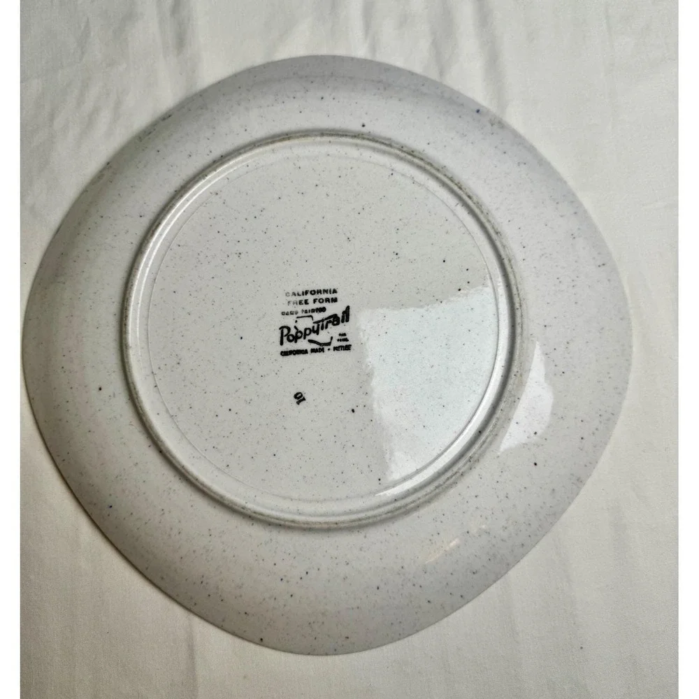 VTG Metlox Poppytrail MCM Dinner Plate‎ Free Form Atomic Mobile 10.25